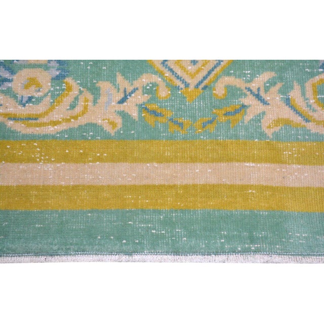 Vintage Chinese Art Deco Hand Knotted Wool Rug, 9'x12' For Sale - Image 4 of 5