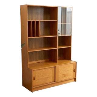 Mid 20th Century Danish Modern Teak Multimedia Shelf For Sale