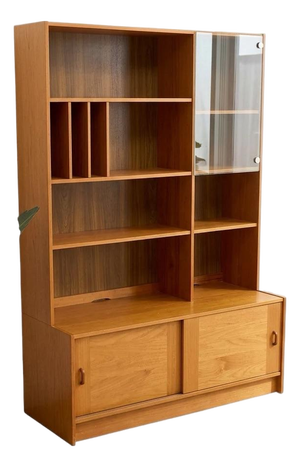 Mid 20th Century Danish Modern Teak Multimedia Shelf
