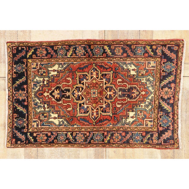 Vintage Persian Heriz Rug, 02'08 X 04'04 For Sale - Image 10 of 10