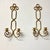 1970s Vintage French Hollywood Regency Twisted Rope Candle Holder Sconces, 2 Arm - A Pair For Sale - Image 6 of 12