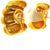 1980s Vintage Maz 14k Yellow Gold Sculptural Ribbed Earrings, Circa 1980s For Sale - Image 5 of 10