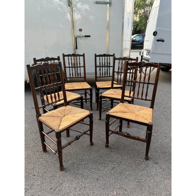 Antique English Spindle Back Chairs For Sale - Image 10 of 16