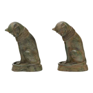 French Art Deco Bronze Cat Sculptures