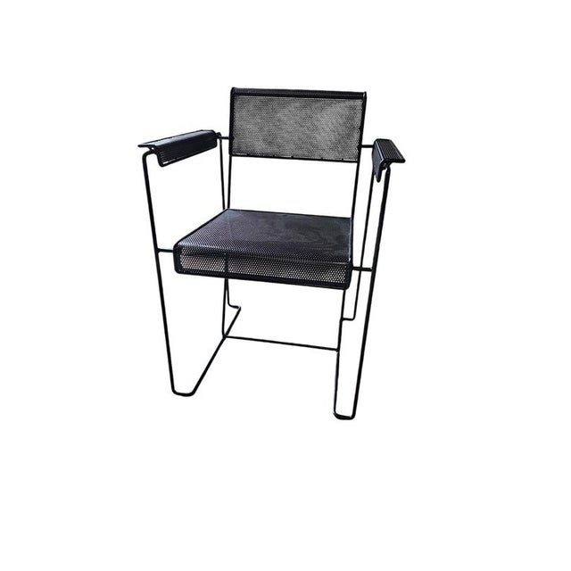 Minimalist Steel Perforated Chair, Netherlands, 1970s For Sale - Image 6 of 9