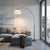 The Morelli Arc Lamp is a Peter Morelli-designed modern arc lamp featuring a sleek black nickel finish and a genuine black...
