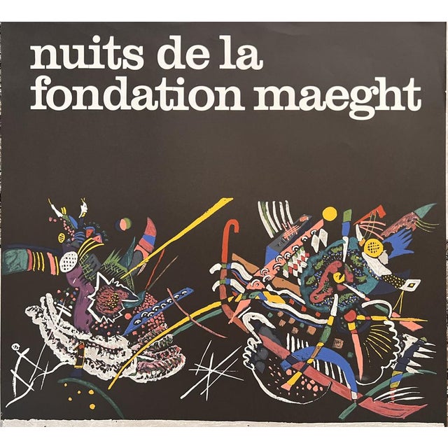 1970s Wassily Kandinsky, Nuits De La Fondation Maeght Poster, Lithograph For Sale - Image 5 of 7