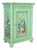Habersham Cabinet Custom Painted With Tropical Birds and Leopards For Sale