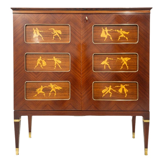 Mid-Century Italian Inlaid Sideboard or by Paolo Buffa, 1958 For Sale