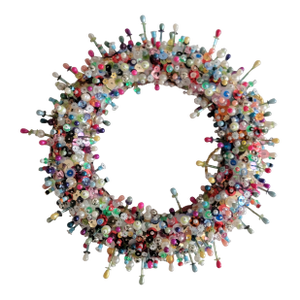 Handmade Beaded & Sequined Wreath / Centerpiece by Maggie Paxton