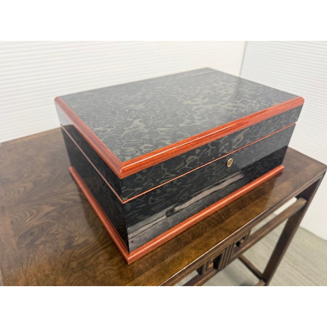 Agresti Osvaldo Luxury Burl Wood Jewelry Box For Sale - Image 9 of 12