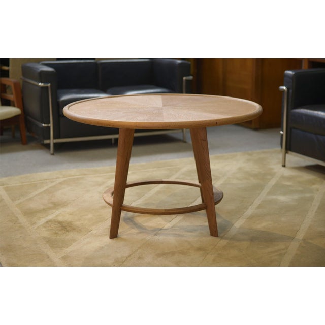 1930s Vintage Oak Side Table with Tapered Legs by Louis Majorelle, 1930s For Sale - Image 5 of 13