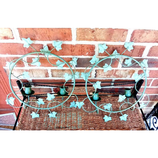 These two hand crafted wreaths make an attractive all-season set of charming candle wall sconces. Each features double...