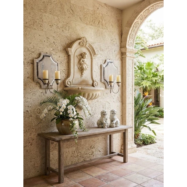 Pair of Vintage French Country Distressed Wooden Wall Sconces For Sale In West Palm - Image 6 of 12