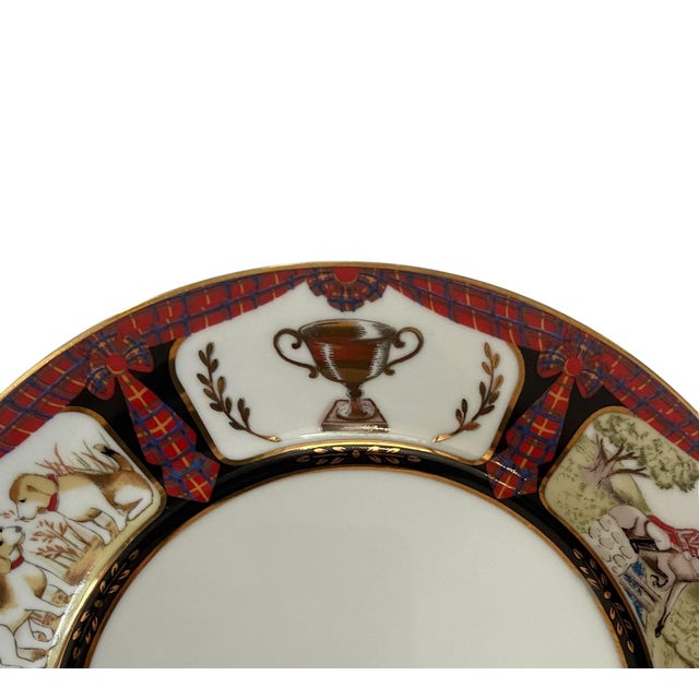 1990s The Bombay Company Royal Equestrian Dinner Plates, Set of 4 For Sale - Image 4 of 12