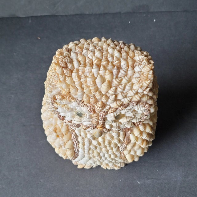 Shell Vintage Seashell Encrusted Owl Figurine For Sale - Image 7 of 7