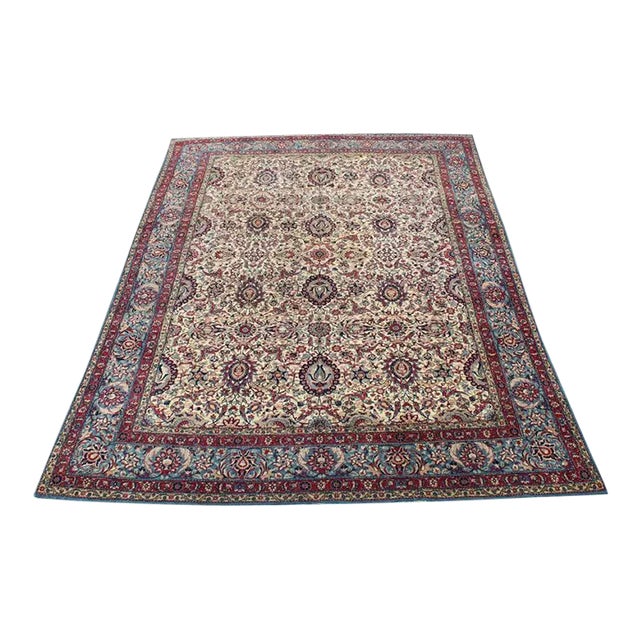 1920s Antique Tehran Persian Rug - 8'5"x12'1" For Sale
