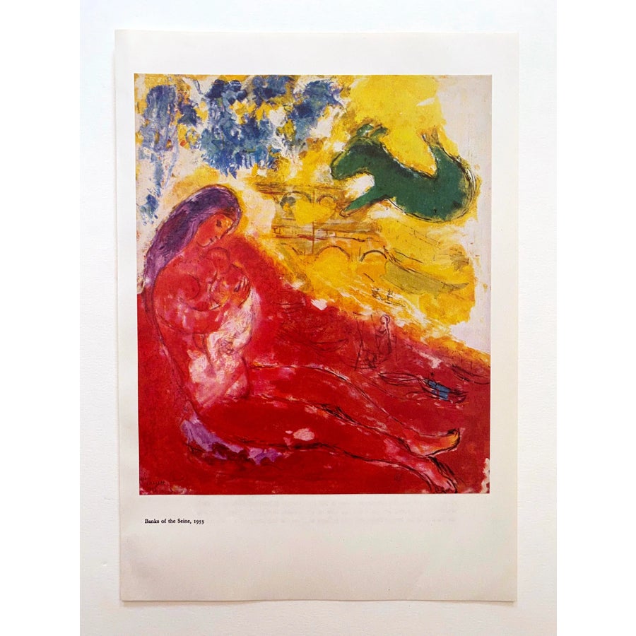 Marc Chagall Vintage 1958 First Edition Lithograph Print 