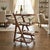 Copper Four-Tier Walnut Bar Cart With Removable Trays, Modern Wood Serving Trolley With Wheels and Locking Casters For Sale - Image 8 of 11