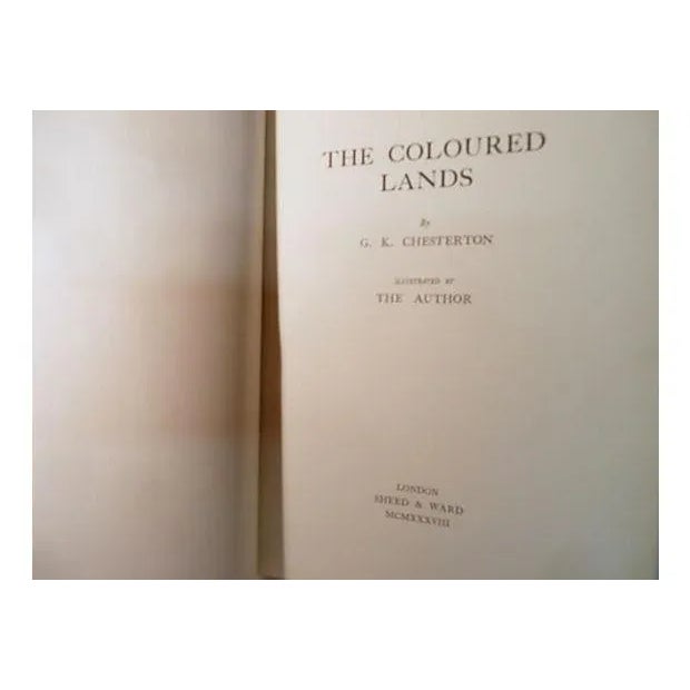 Contemporary "The Coloured Lands" 1938 Book By G. K. Chesterton For Sale - Image 3 of 6