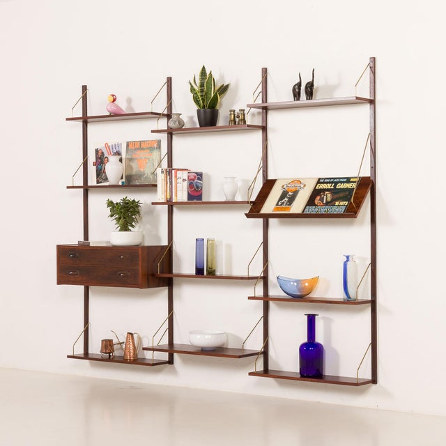 Mid-Century Danish PS System Shelving Unit in Rosewood by Preben Sørensen for PS System / Randers, 1970s, Set of 16 For Sale - Image 15 of 15