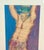 Vintage Abstract Male Expressionist Nude Pastel Signed Original Art - 2x3 For Sale - Image 9 of 10