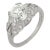 1930s Art Deco Gia 2.19 Carat Old European Cut Diamond Platinum Engagement Ring, Size 7 For Sale