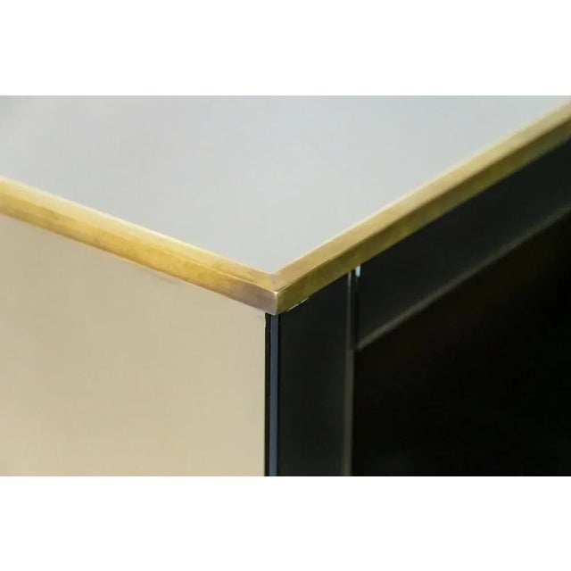 Mid-Century Italian Mirrored Sliding Doors Television Sideboard Stand, 1970s For Sale - Image 6 of 7