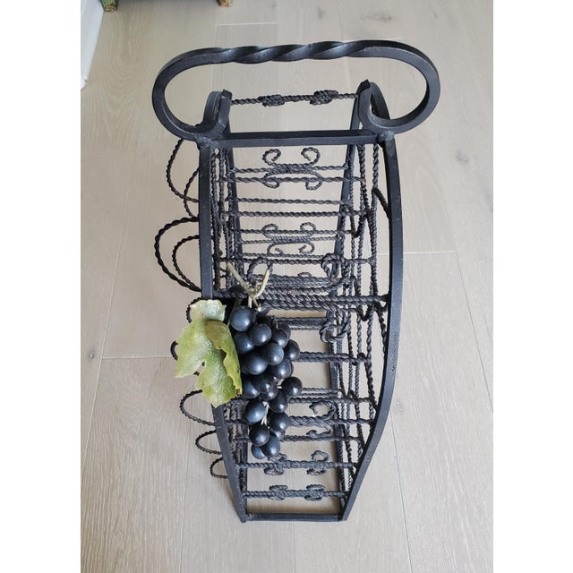 Traditional 1970s Iron Wine Rack For Sale - Image 3 of 3