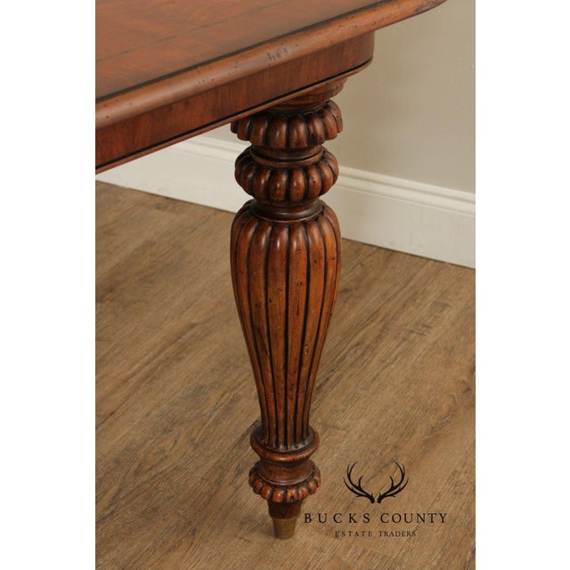 Henredon Somerton Banded Mahogany Rectangular Dining Table With Fluted Legs For Sale - Image 18 of 18