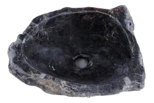 Black Labradorite Geode Gemstone Vessel Sink Handcarved