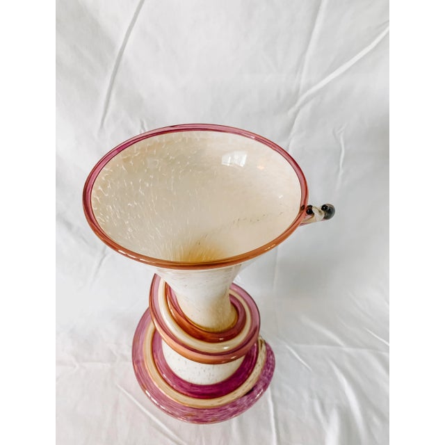 Postmodern Signed 2012 Chong Postmodern Murano Style Vase For Sale - Image 3 of 10