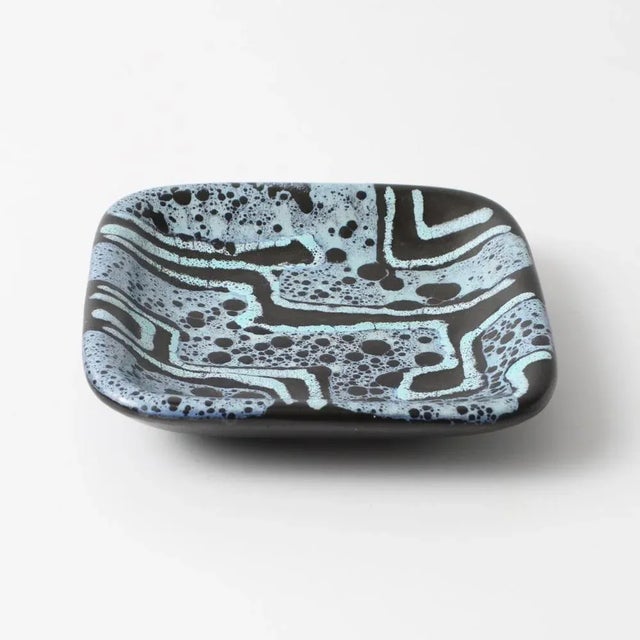 1960s German Fat Lava Plate from VEB Strehla, 1960s For Sale - Image 5 of 8