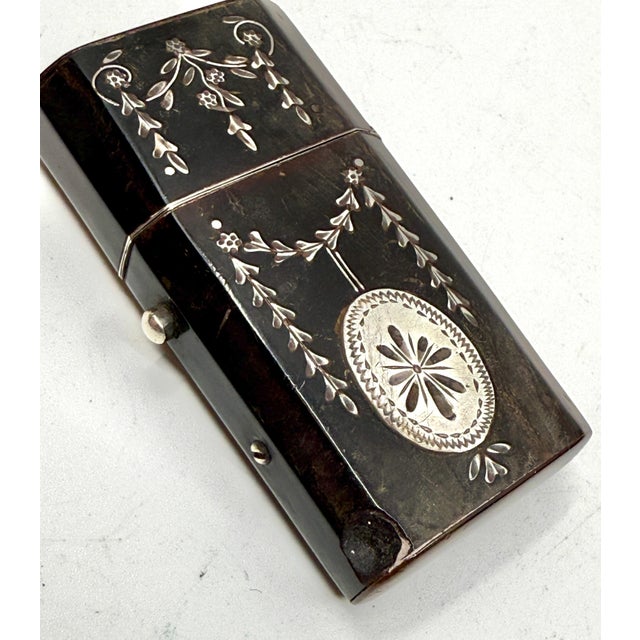 19th Century 3 Horn, Wood and Silver Match Safes or Trinket Boxes For Sale - Image 16 of 18