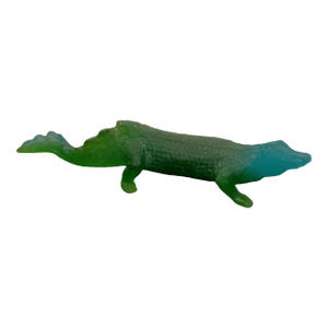 Rare Retired HTF Daum France Large Crystal Green Alligator Figurine Pate-De-Verre 20"