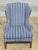Late 20th Century Stickley Mahogany Williamsburg Mahogany Wingback Chair Schumacher Fabric For Sale In Cleveland - Image 6 of 11