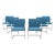 MCM Ludwig Mies Van Der Rohe Brno Tubular Chairs Blue Fabric by Gordon, Set of 6 For Sale