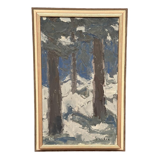 Svän Grandin, Three Trees, 1960s, Oil on Panel, Framed For Sale