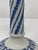 Antique c.1876 Wedgwood White Jasperware Candlesticks - Pair of Rare White Columns With Cobalt Blue Spiral Twist Relief For Sale In Boston - Image 6 of 12