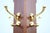 Wood Vintage Traditional Freestanding Coat Rack in Solid Mahogany Wood, Solid Brass For Sale - Image 7 of 11