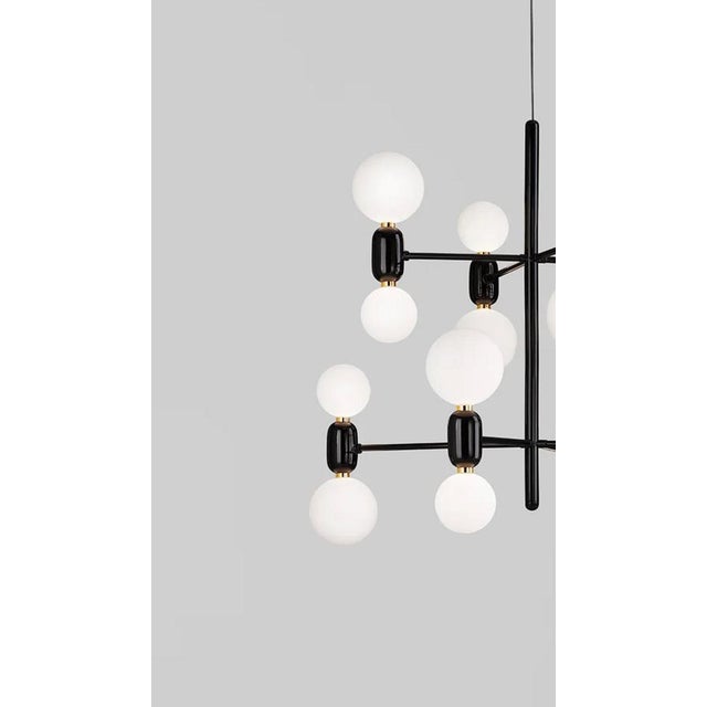 Not Yet Made - Made To Order Aballs Chandelier 8 Black Suspension Lamp by Jaime Hayon for Parachilna For Sale - Image 5 of 12