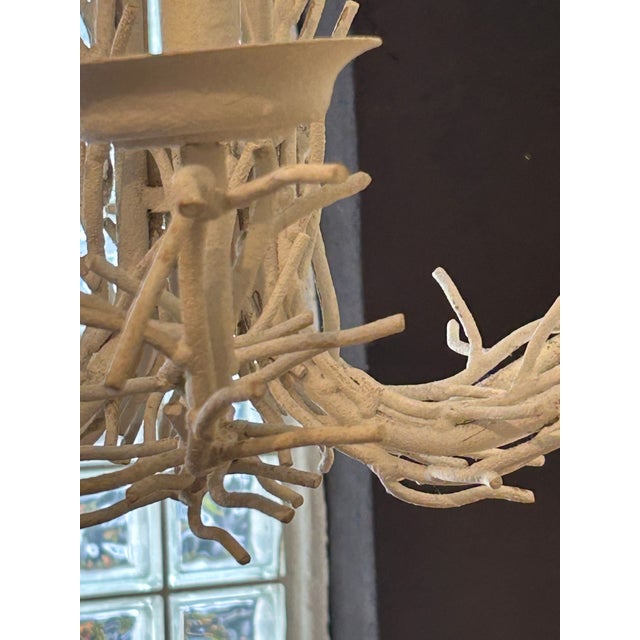 Vintage Italian Faux Coral Chandelier For Sale In West Palm - Image 6 of 6