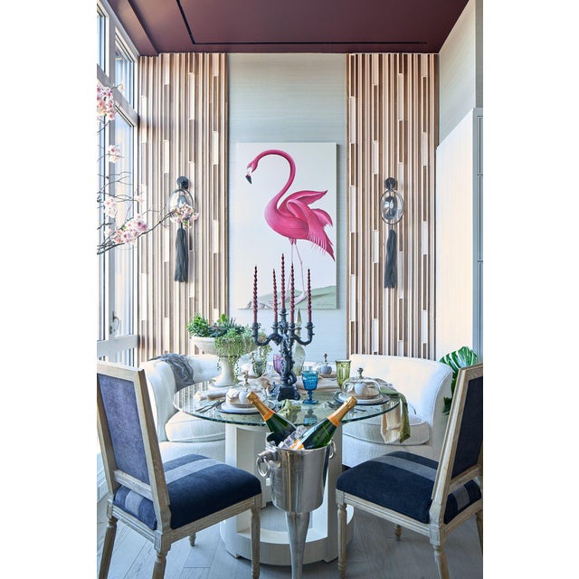 This stunning Flamingo art is an original, hand painted oil on canvas. From Venice Italy by artist Vittorio Spledore. TWS...