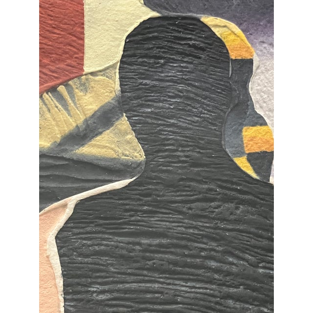 Yellow Geneviève Hugon, Carborundum Mezzotint Etching, 1980s, Framed For Sale - Image 8 of 11