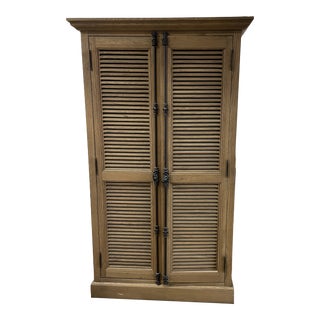 Restoration Hardware Shuttered Armoire For Sale
