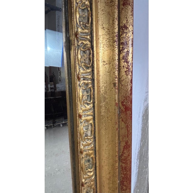 1950s Large Spanish Giltwood Wall Mirror, Mid-20th Century For Sale - Image 5 of 12