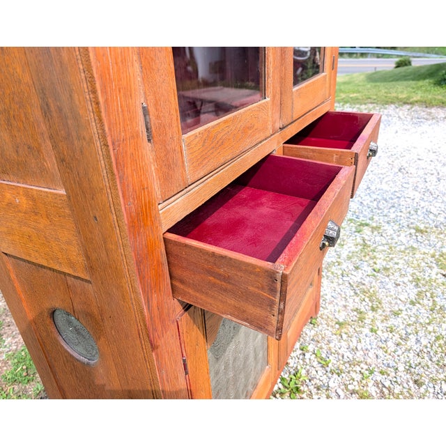 Antique Oak Flat Wall Pie Safe Cupboard W Pierced Tin Panel Bottom 1900s 1 Piece For Sale - Image 16 of 18