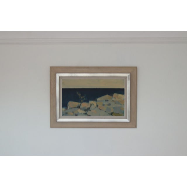 Original Swedish Oil on Canvas – “Coastal Landscape” by Arne Aspelin – Vintage & Framed – 50 × 70 cm (19.7" × 27.6") A...
