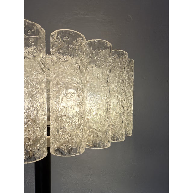 Ice Glass Pendant Light from Doria Leuchten, Germany, 1970s For Sale - Image 9 of 18