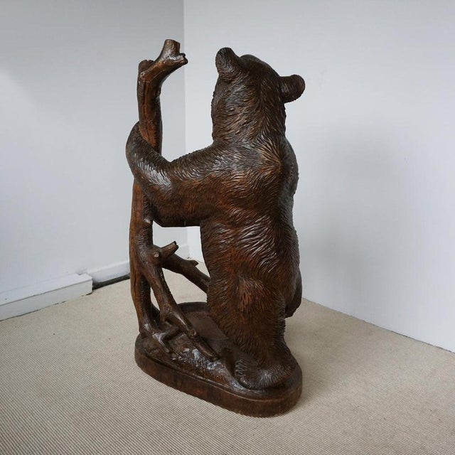 Black Forest Bear Stick Stand For Sale - Image 9 of 11